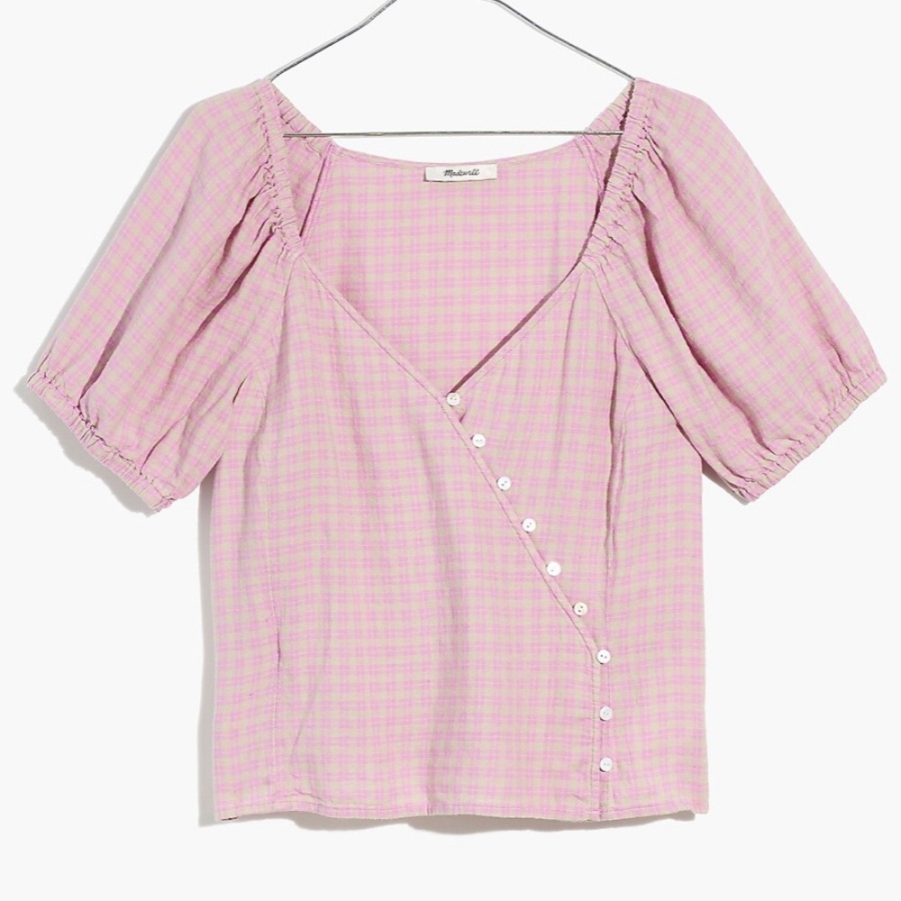 Madewell Button Wrap Top
